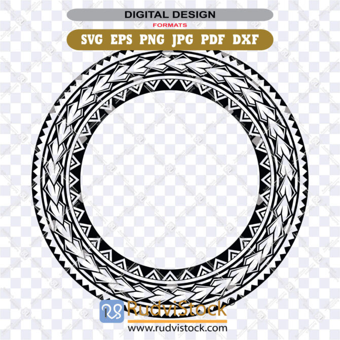 Samoan Circle Pattern Polynesian Tribal Svg For Cricut Silhouette And ...
