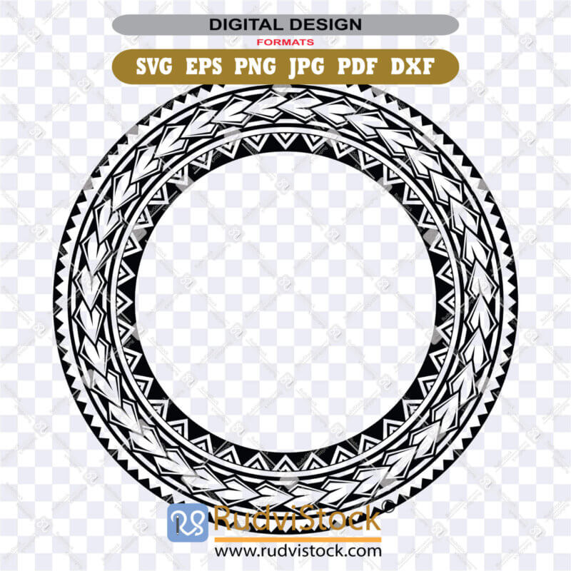 Samoan Circle Pattern Polynesian Tribal Svg For Cricut Silhouette And ...