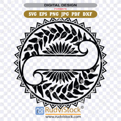 Circular Polynesian Ula Fala Circle SVG Pattern ZIP: EPS, DXF, PNG, PDF, JPG for wood decor