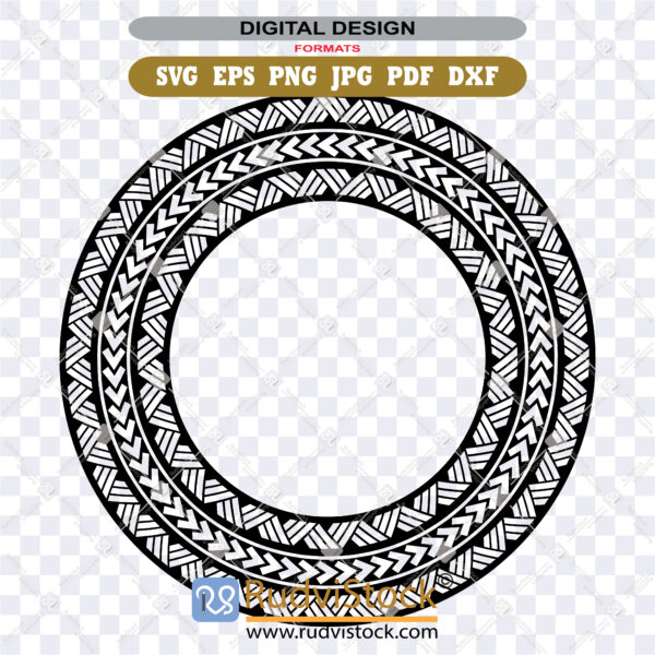 Circular polynesian pattern design - Rudvistock