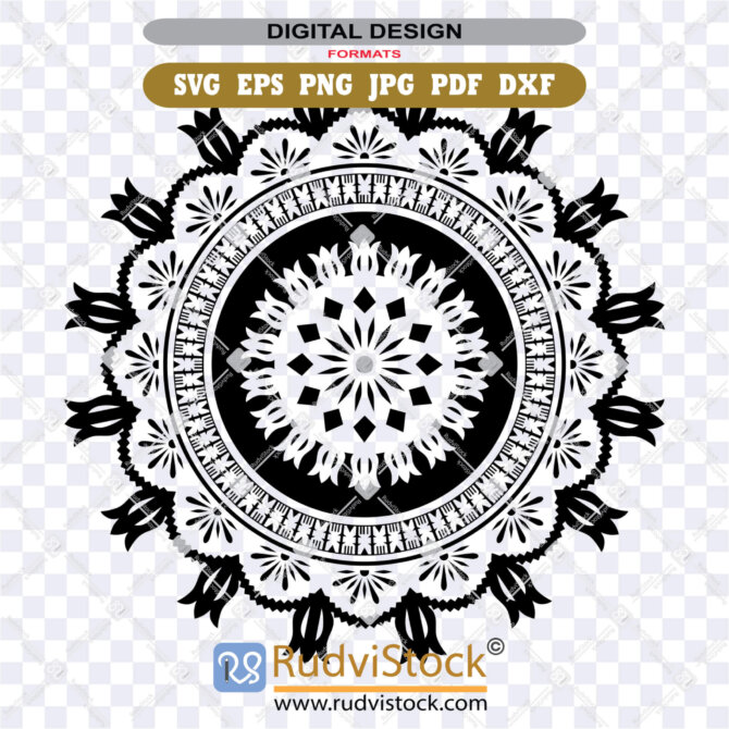 Modern Polynesian Fiji Circle SVG ZIP for Wood Decor | Rudvistock