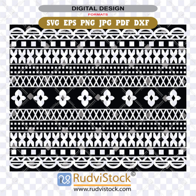 Polynesian Tattoo Fijian Pattern Vector Template for Instant Download ...