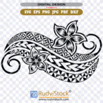 Add this tribal flower design to your cart for scrapbooking layouts