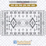 Tribal Pattern | Samoan Female Tattoo Malu | Stencil SVG, PNG | Download & Printable