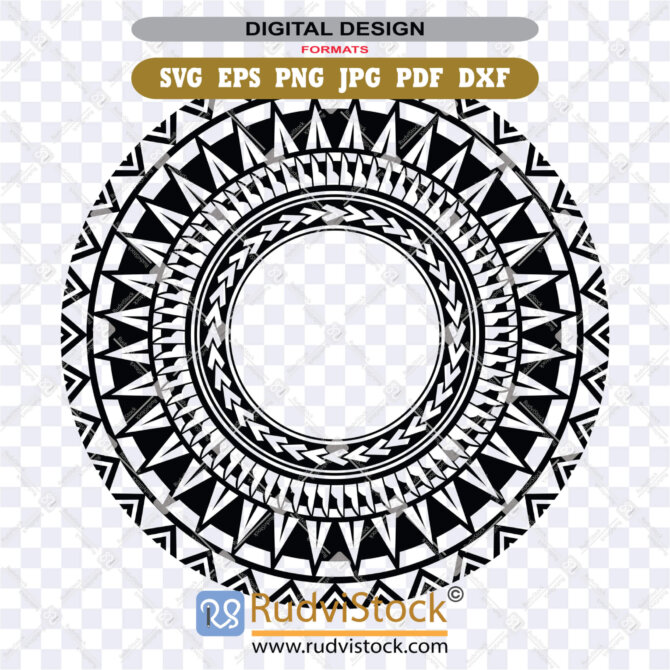 Samoan Circle Pattern Polynesian Tribal Svg For Instant Download ...