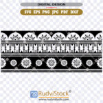 Fijian tattoo border pattern