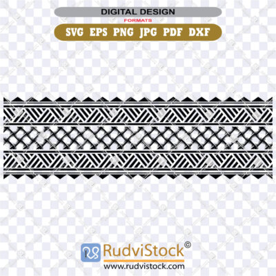 Temporary Tattoo Of A Polynesian Arm Ring Large Maori Armband Vector Sketch For Bicep