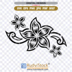 Secure this geometric flower SVG for elegant invitation card printing