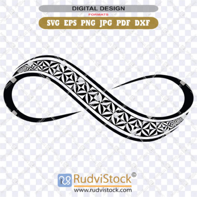Polynesian infinity tattoo design