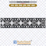 Polynesian Tattoo Vector Tribal Band Design With Intricate Geometric Islander Patterns