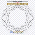 Pacific Samoan Malu round vector. ZIP: EPS, DXF, PNG, PDF, JPG. For Laser.