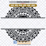 Samoan tattoo pattern monogram