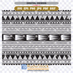 Tribal Band Polynesian Bracelet Pack Temporary Tattoo Maori Vector Set With Ornaments