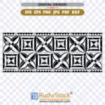 Tongan band tribal tattoo pattern.