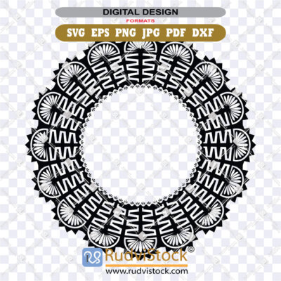 Tribal Tongan round vector. ZIP: EPS, DXF, PNG, PDF, JPG. For Laser.