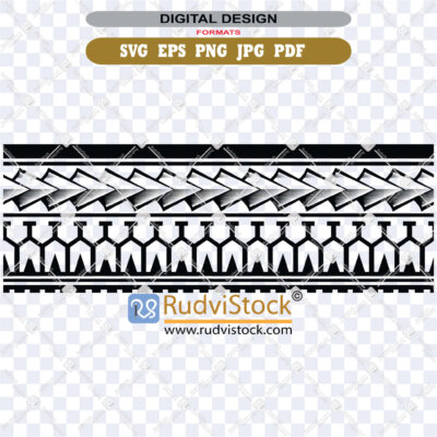 Polynesian Armband Tattoo Pattern | Sleeve Tattoo | Polynesian Tattoos | SVG, PNG | Downloadable