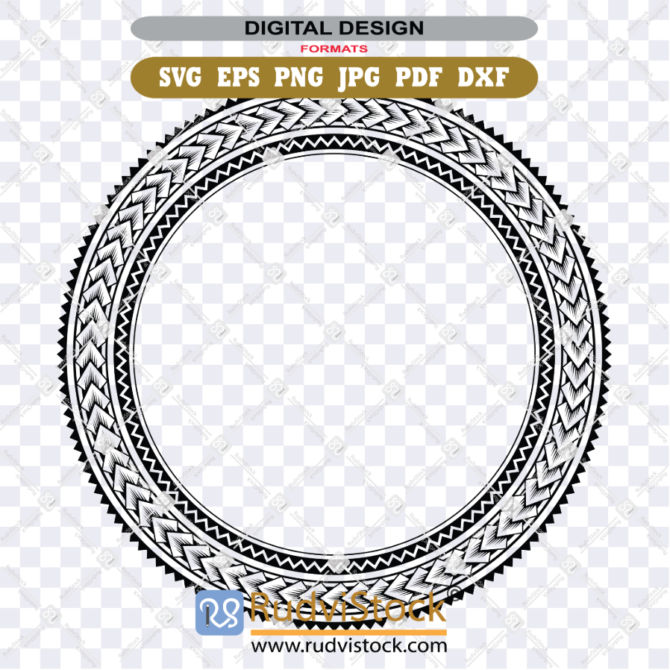 Polynesian Tattoo Circle Design SVG | Ready Cut Download | Rudvistock