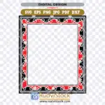 Polynesian Maori Frame Design SVG for Cricut and Silhouette cutting machines.