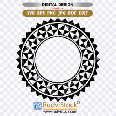 Polynesian Circle Stencil Samoan Svg Tribal Design For Printable Decor And Shirts