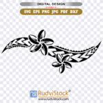 Get this SVG to produce stunning wall Polynesian art Flower prints instantly