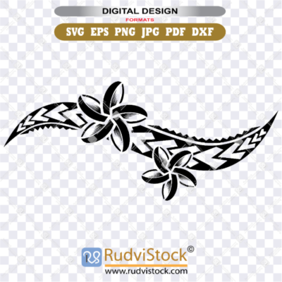 Get this SVG to produce stunning wall Polynesian art Flower prints instantly