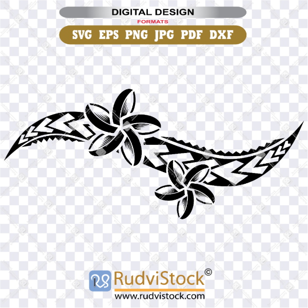 Get this SVG to produce stunning wall Polynesian art Flower prints instantly