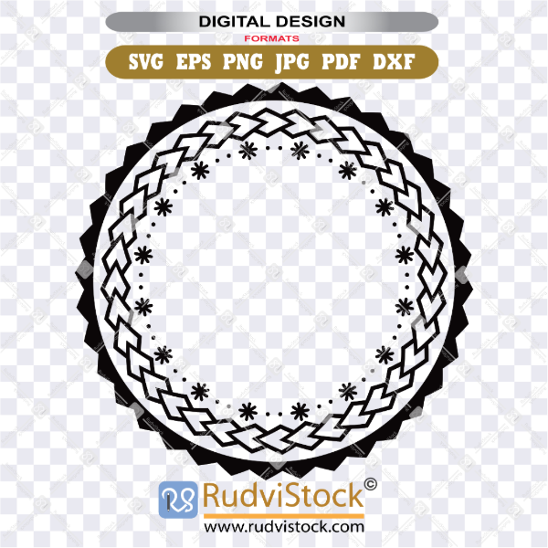 Tribal print | Samoan Circle Tatau Malu | EPS, PDF, SVG, DXF, PNG, JPG | Files for Instant Download
