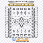 Tribal Pattern | Samoan Malu Tattoo Designs | EPS, PNG, JPG, SVG | Downloadable