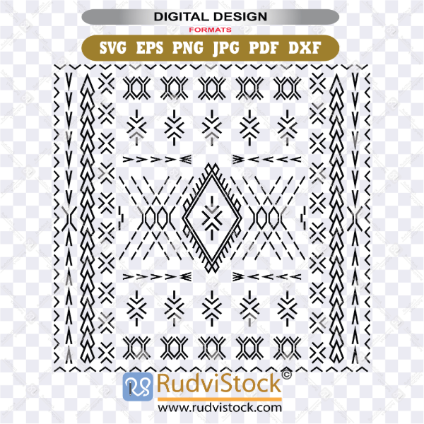 Tribal Pattern | Samoan Malu Tattoo Designs | EPS, PNG, JPG, SVG | Downloadable