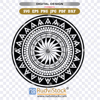 Maori Style Round Tattoo Pattern For Digital Download Svg Png Eps For Cricut Users