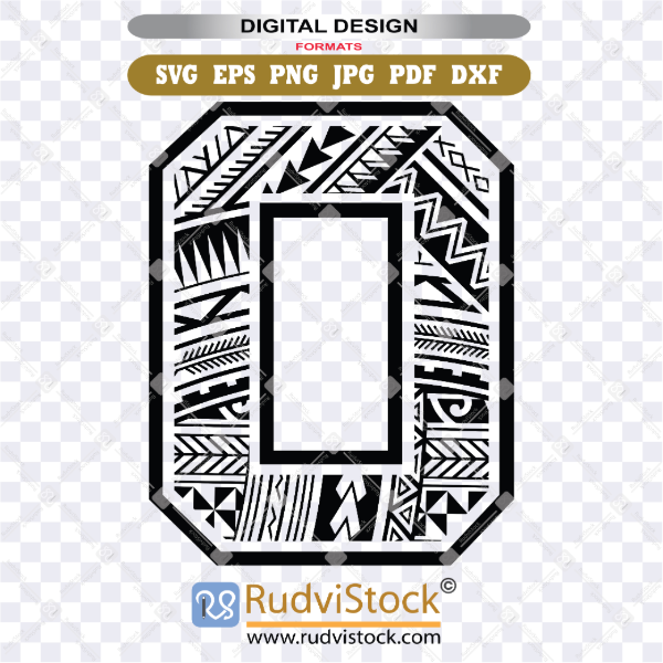 polynesian tribal letters, polynesian lettering, Polynesian design letter O
