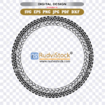 Polynesian Tribal Circle Tattoo Svg Png Dxf For Shirt Design And Iron On Transfers