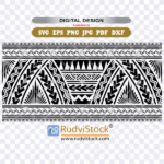 Tribal Band Polynesian Bracelet Pack Vector Maori Inspired Temporary Tattoo Designs
