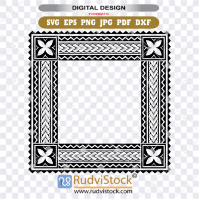 Polynesian tribal frame designs