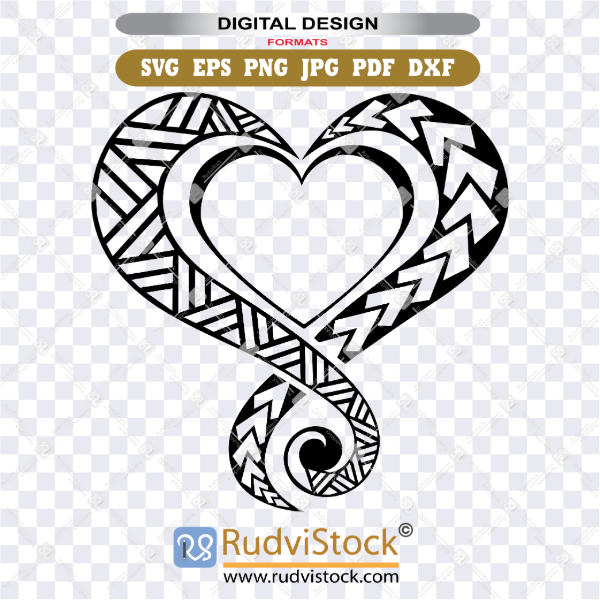 Polynesian tribal heart