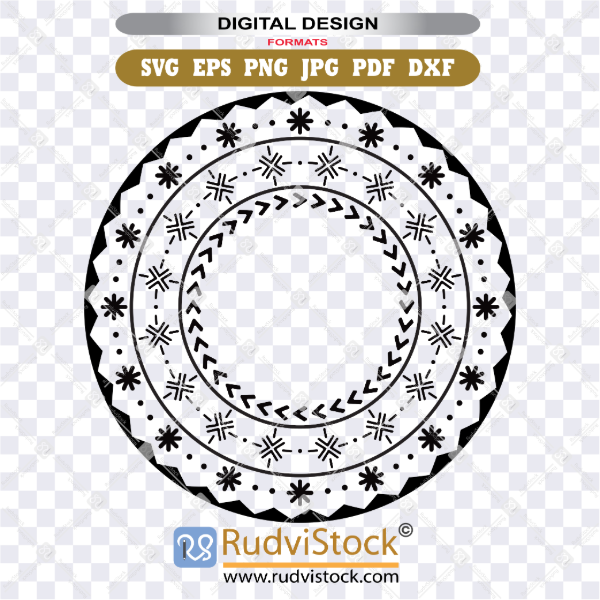 Polynesian Art | Samoan Malu Circle Tattoo | Stencil SVG, PNG | Files for Instant Download