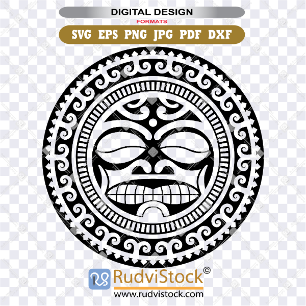 Samoan circle tattoo tribal totem design