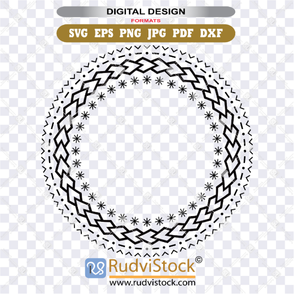 Polynesian Art | Malu Samoan Circle Tattoo Design | Sketch SVG, PNG | Digital Files Download