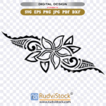 Shop now for this intricate Polynesian floral vector for glass etching designs
