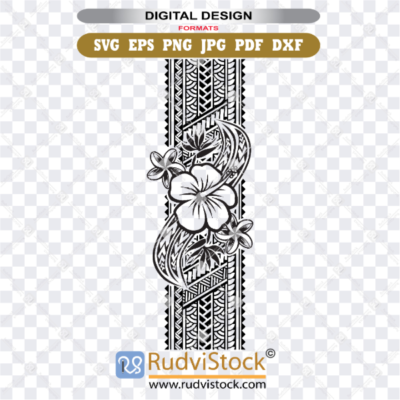 Purchase this exotic flower Polynesian SVG for window cling decals