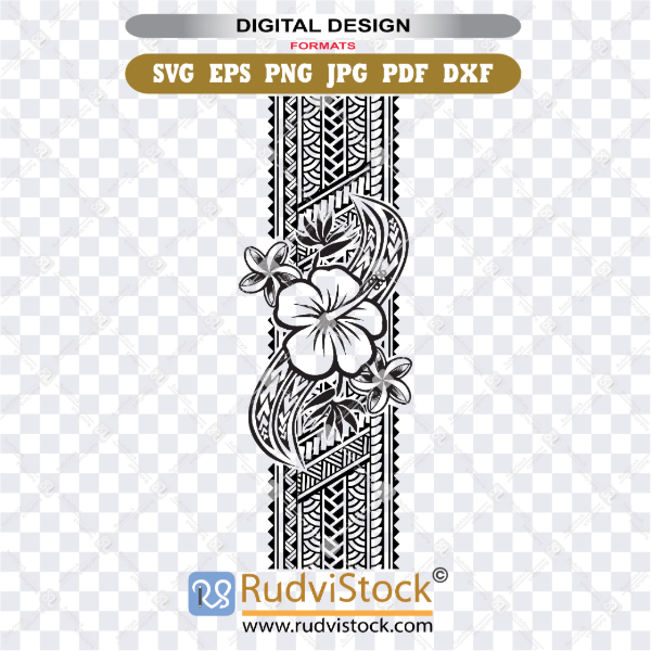 Purchase this exotic flower Polynesian SVG for window cling decals