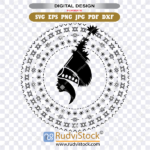 Polynesian | Samoan Female Circle Tattoo Malu Logo| Stencil SVG, PNG | Instant Downloadable Art
