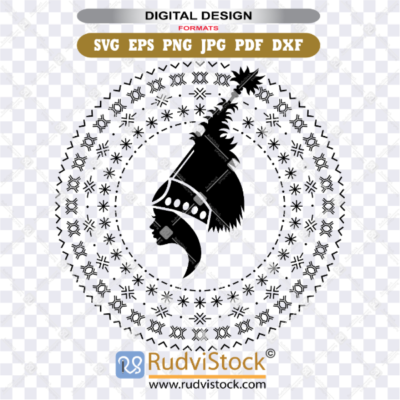 Polynesian | Samoan Female Circle Tattoo Malu Logo| Stencil SVG, PNG | Instant Downloadable Art