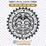 Samoan circle tattoo mandala pattern