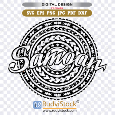 Samoan Circle Pattern Polynesian Tribal Svg For Shirt Design And Pacific Island Art