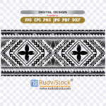 Temporary Tattoo Of A Arm Ring Vector Large Maori Armband With Traditional Carvings