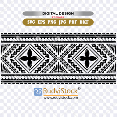 Temporary Tattoo Of A Arm Ring Vector Large Maori Armband With Traditional Carvings