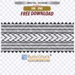 Free Polynesian tribal Tattoo available in SVG and transparent PNG formats for high-quality digital design.