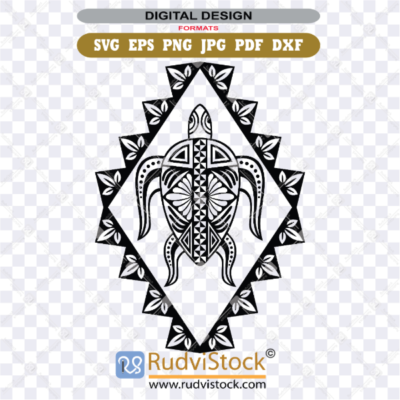 Polynesian Turtle SVG | Tongan Design in PNG, JPG, SVG & More | Polynesian Tattoo | Instant Download