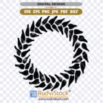 Polynesian Ula Fala Circle Pattern Frame: SVG, JPG, PNG and More Included | Instant Download